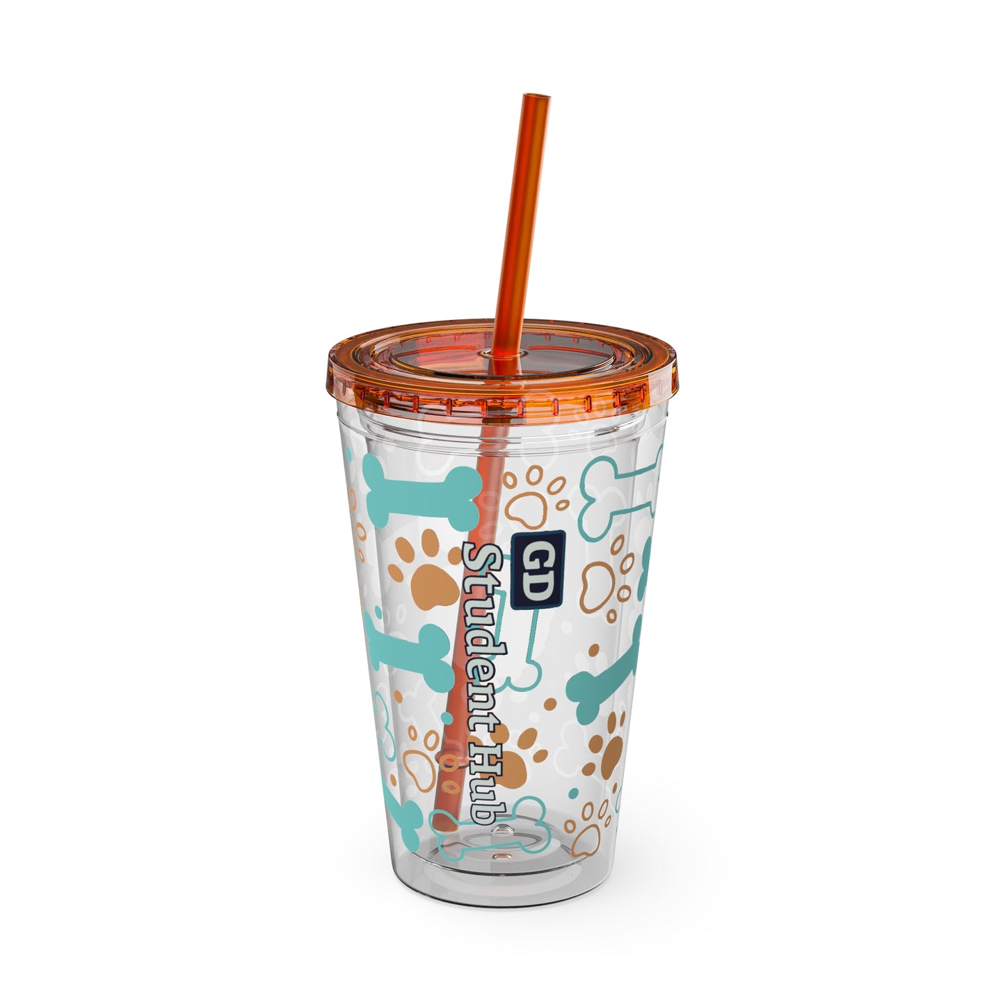 Aesthetic Insulated Tumbler with Straw – 16oz Travel Cup for Trendy Sipping