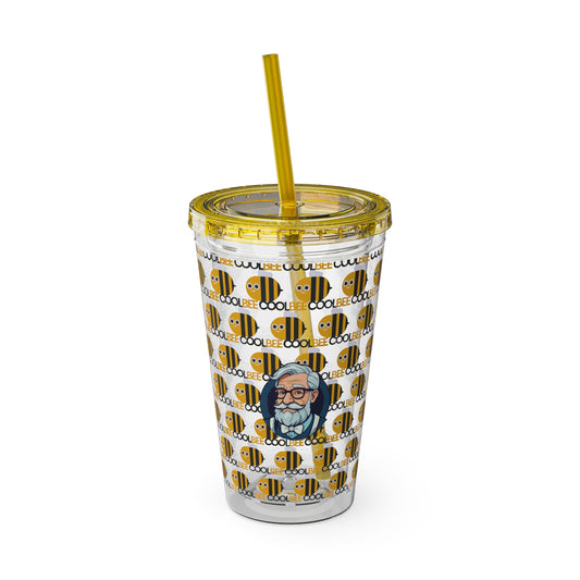 Aesthetic Insulated Tumbler with Straw – 16oz Travel Cup for Trendy Sipping