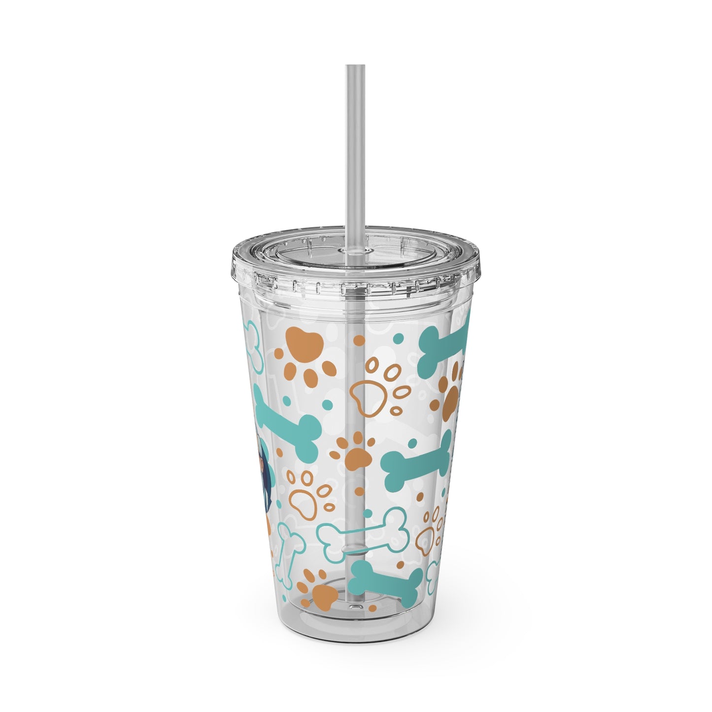 Aesthetic Insulated Tumbler with Straw – 16oz Travel Cup for Trendy Sipping