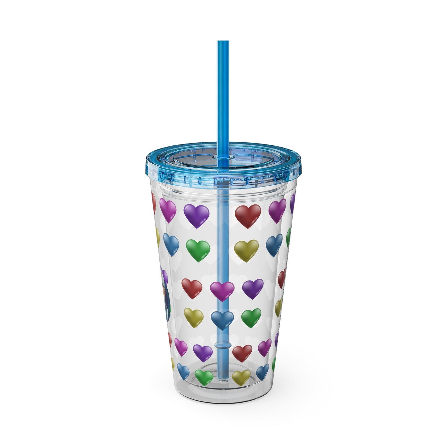 Aesthetic Insulated Tumbler with Straw – 16oz Travel Cup for Trendy Sipping