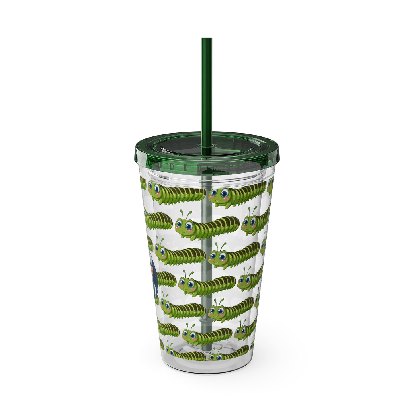 Aesthetic Insulated Tumbler with Straw – 16oz Travel Cup for Trendy Sipping