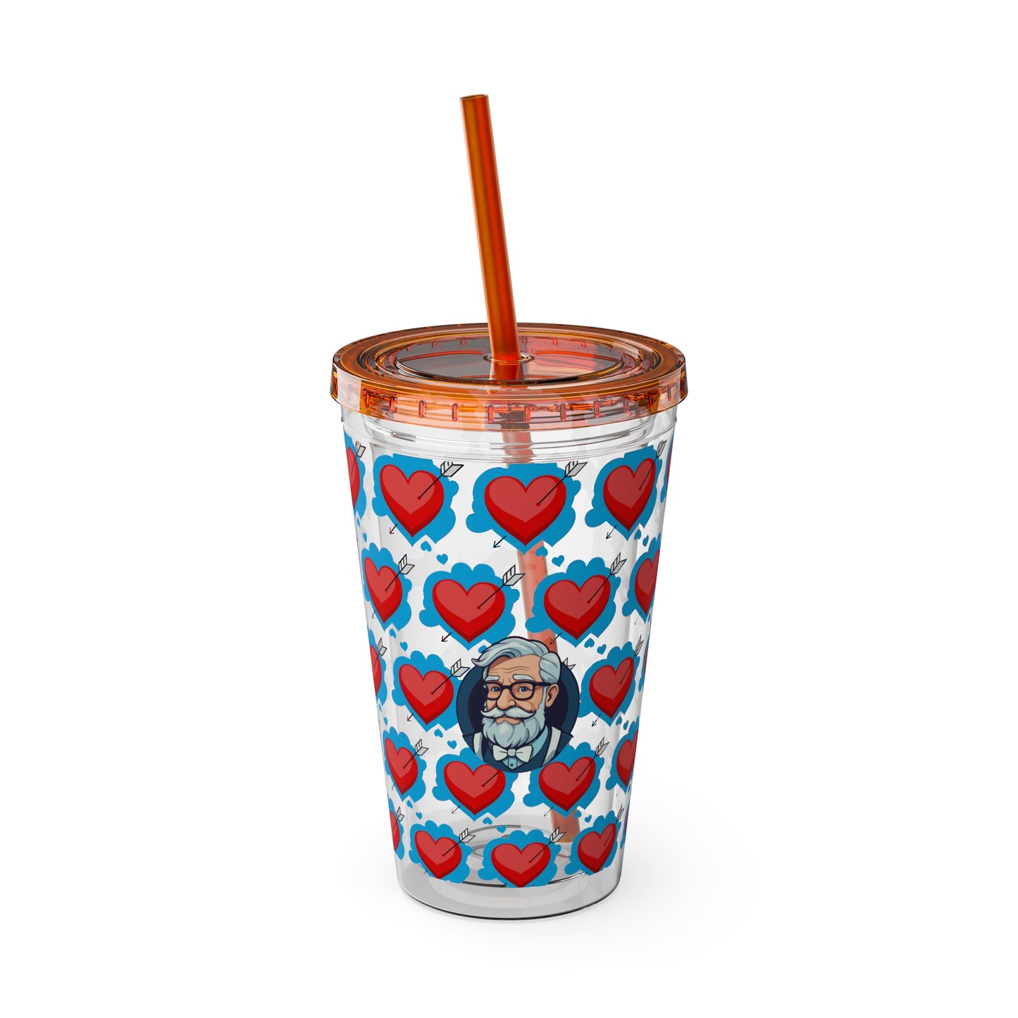 Aesthetic Insulated Tumbler with Straw – 16oz Travel Cup for Trendy Sipping