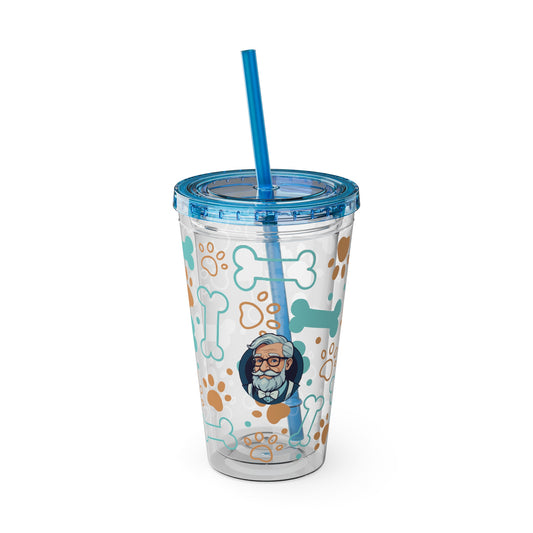 Aesthetic Insulated Tumbler with Straw – 16oz Travel Cup for Trendy Sipping