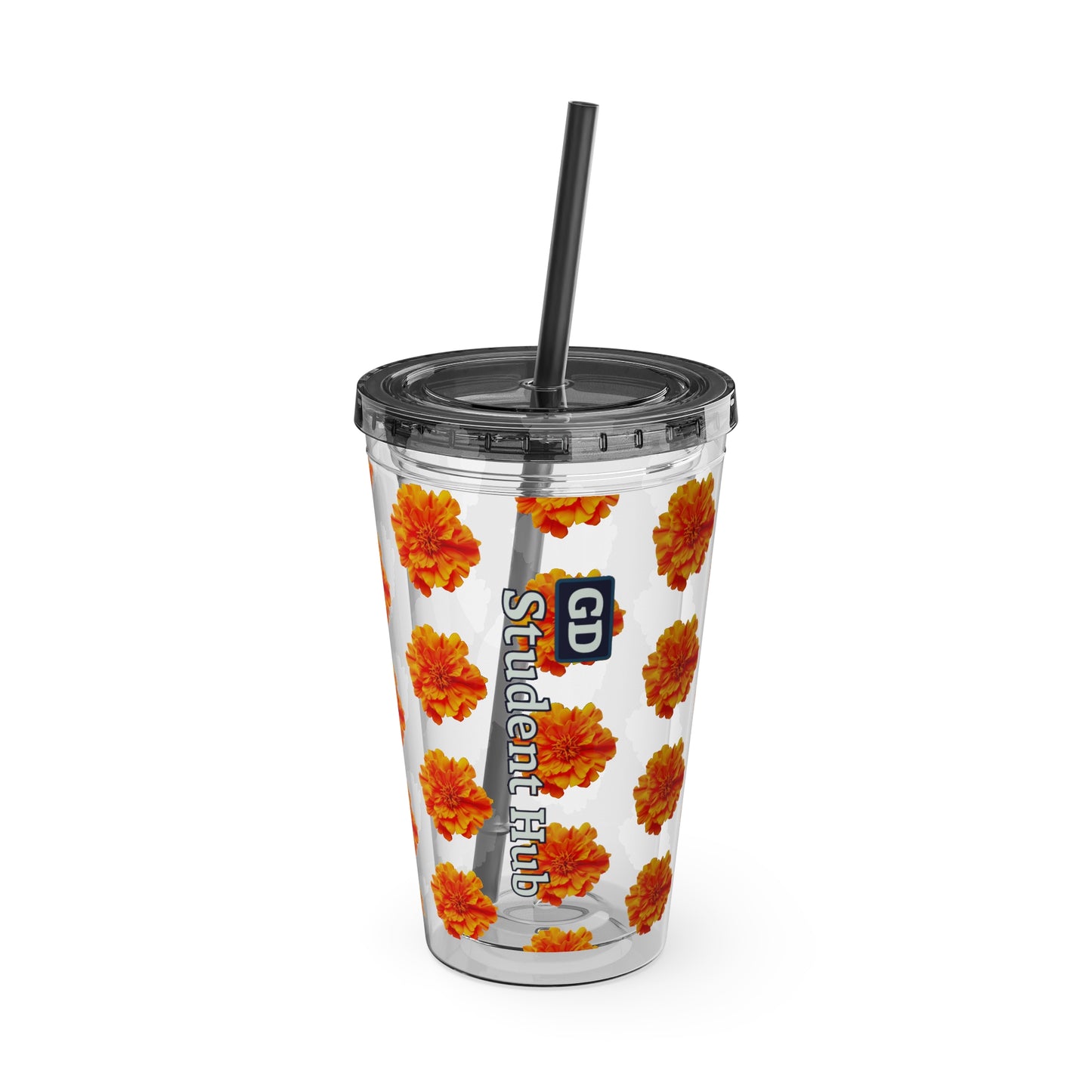Aesthetic Insulated Tumbler with Straw – 16oz Travel Cup for Trendy Sipping