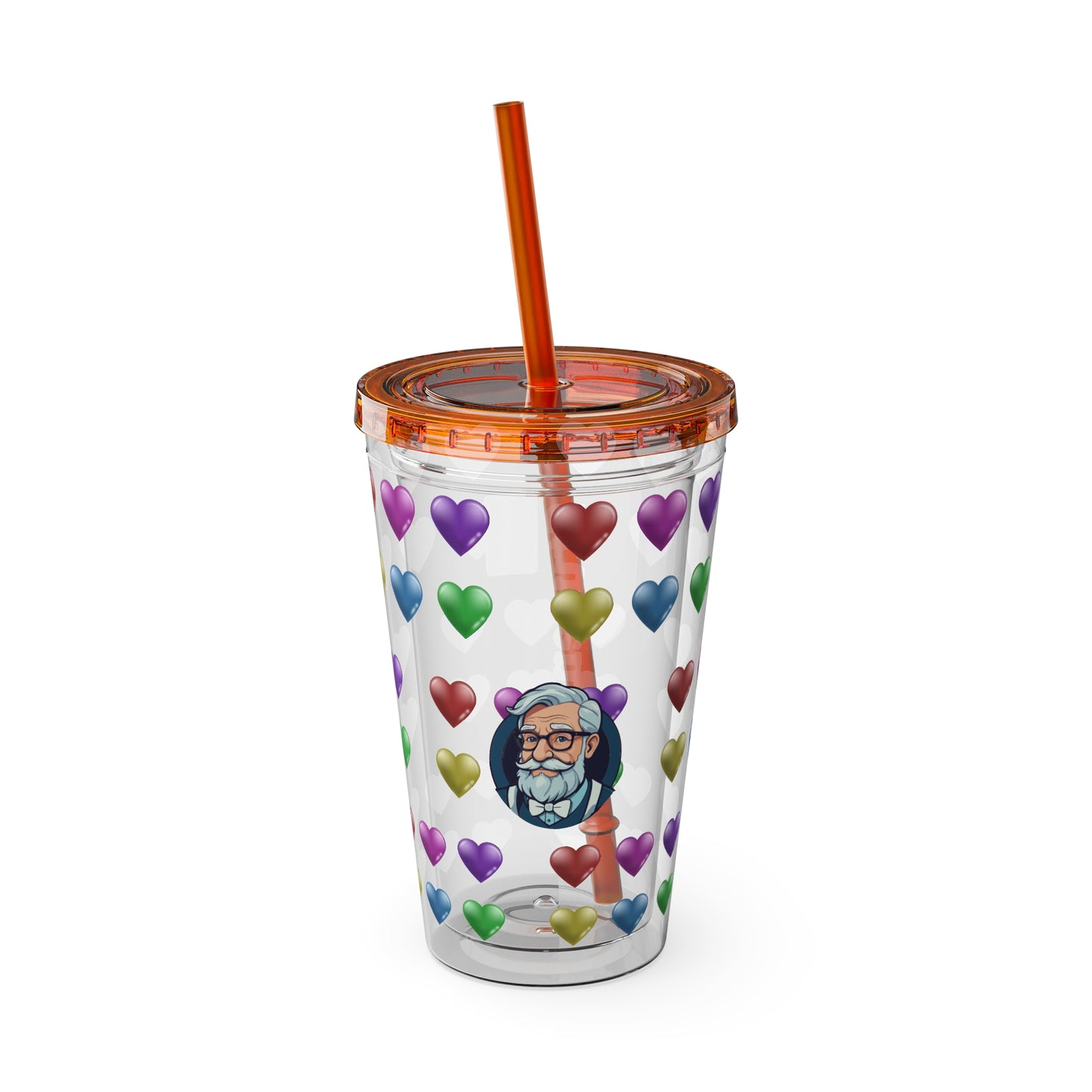 Aesthetic Insulated Tumbler with Straw – 16oz Travel Cup for Trendy Sipping
