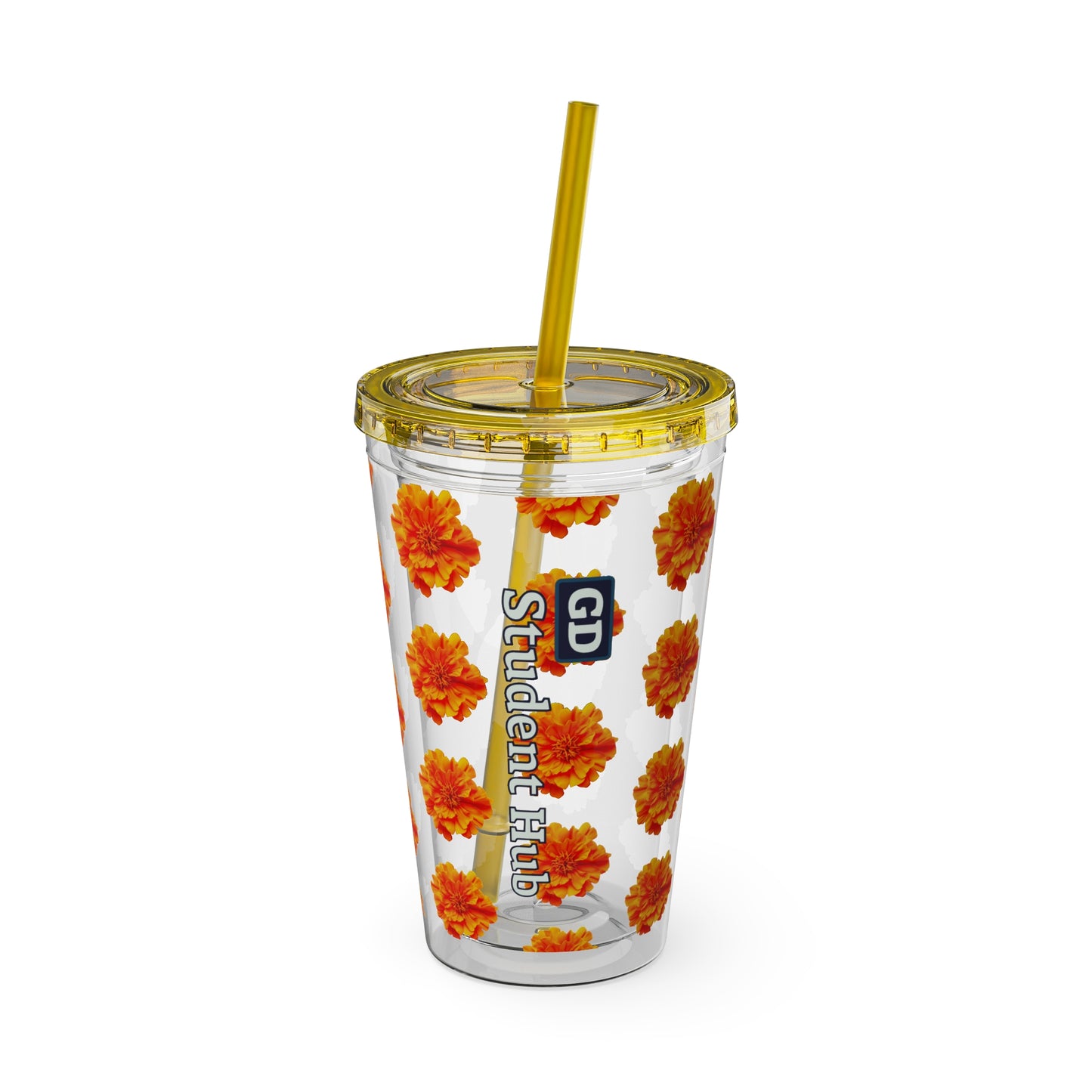 Aesthetic Insulated Tumbler with Straw – 16oz Travel Cup for Trendy Sipping