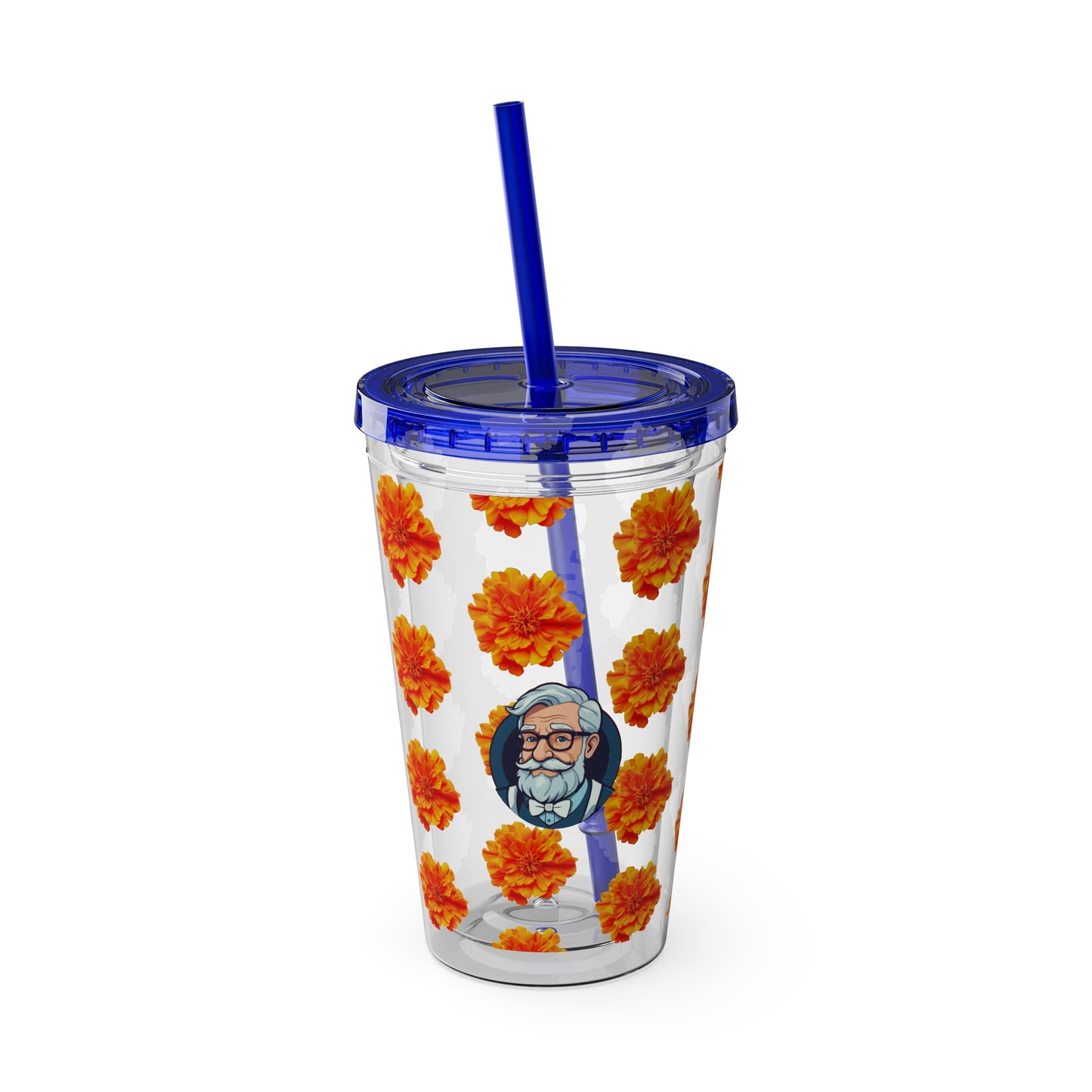 Aesthetic Insulated Tumbler with Straw – 16oz Travel Cup for Trendy Sipping