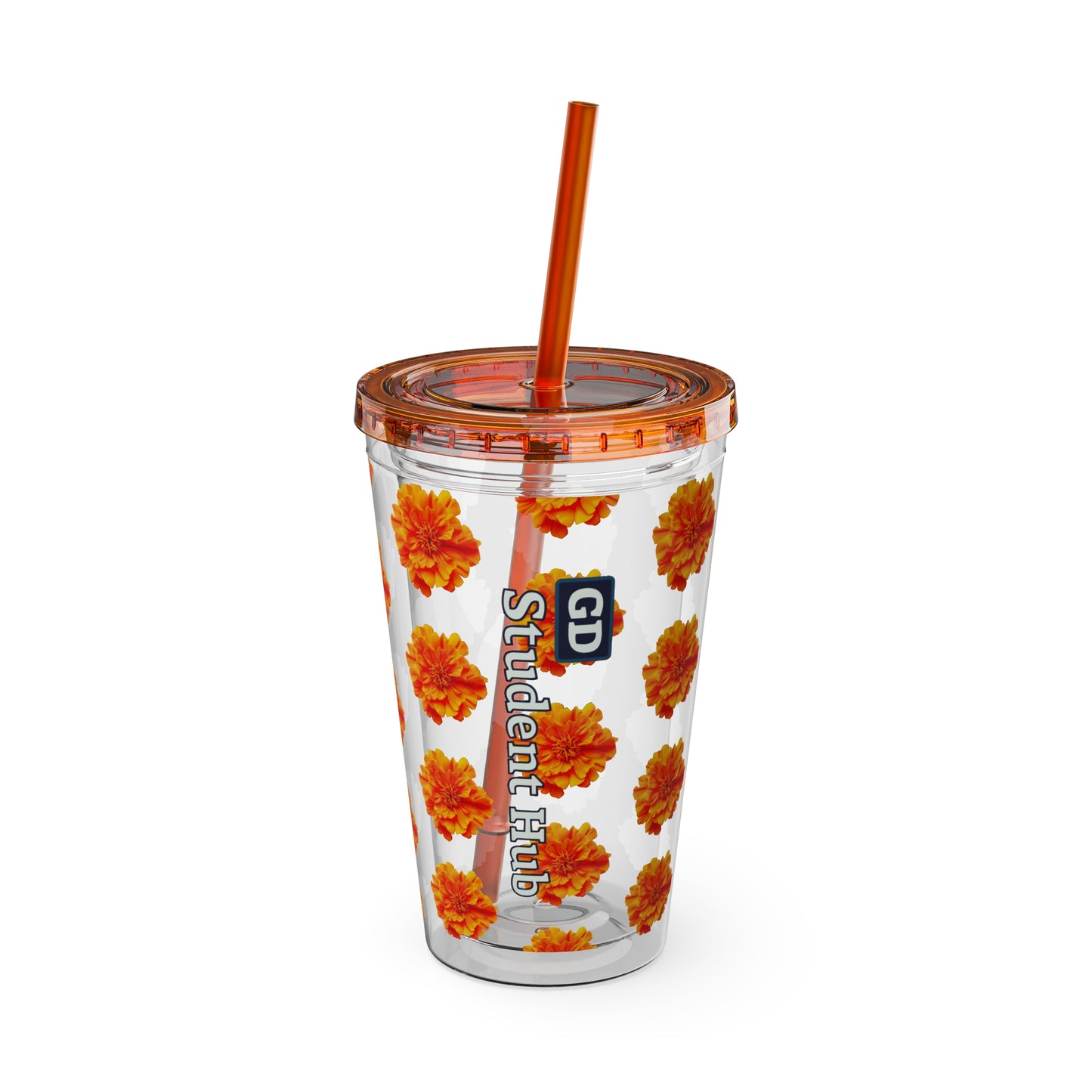 Aesthetic Insulated Tumbler with Straw – 16oz Travel Cup for Trendy Sipping