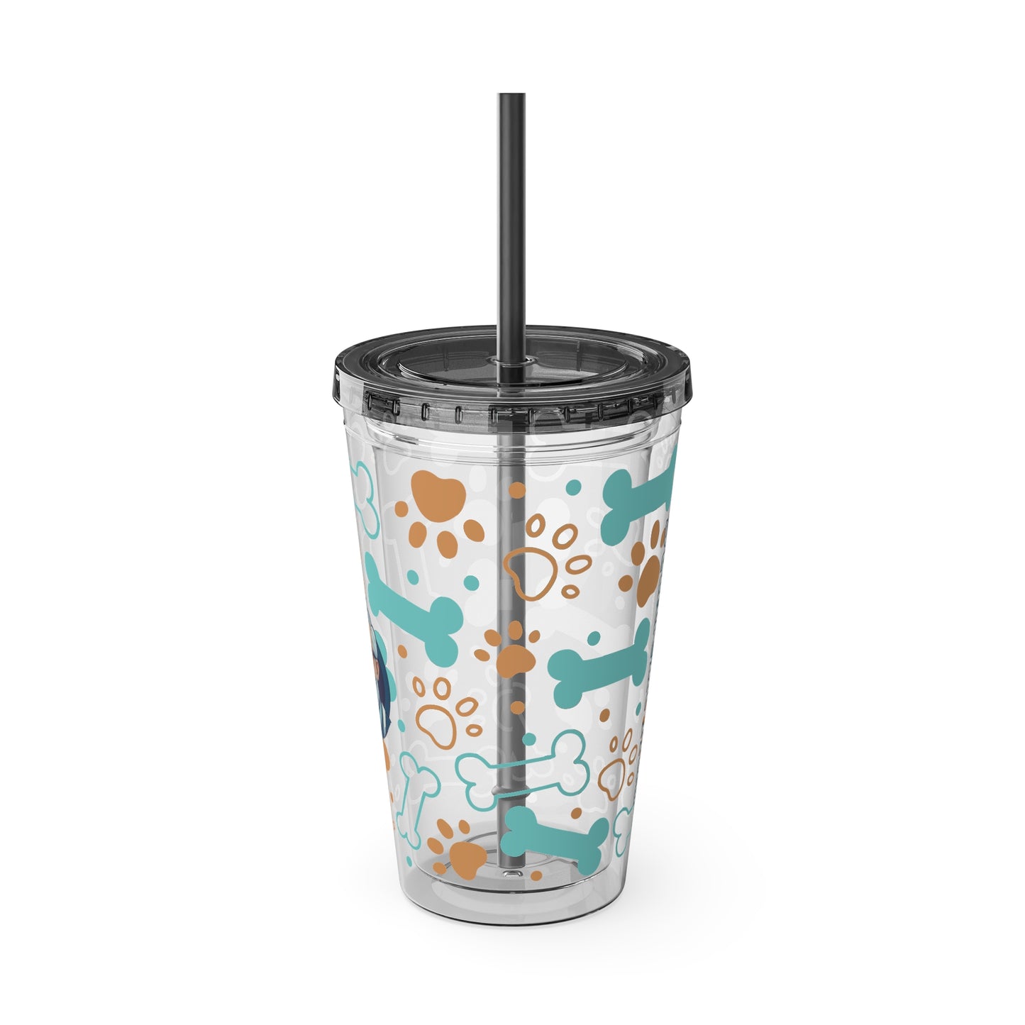 Aesthetic Insulated Tumbler with Straw – 16oz Travel Cup for Trendy Sipping