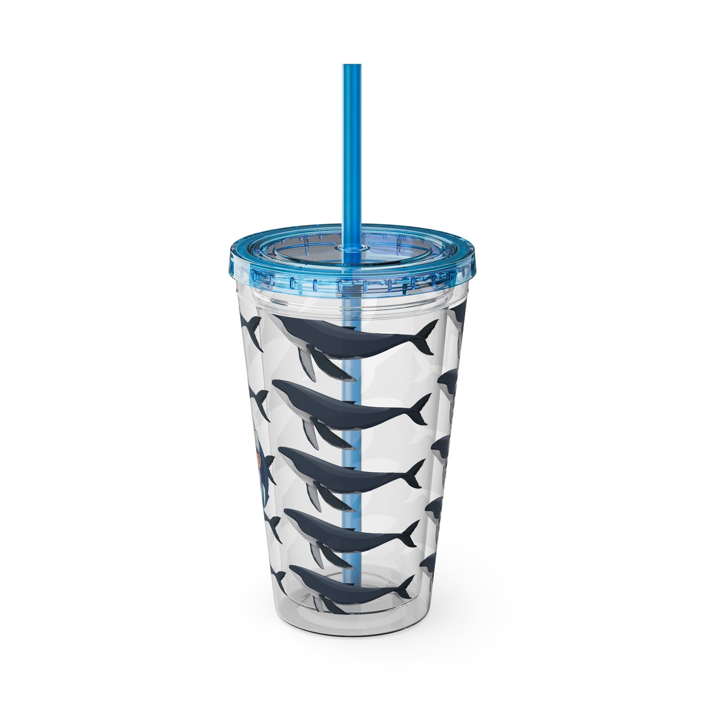 Aesthetic Insulated Tumbler with Straw – 16oz Travel Cup for Trendy Sipping