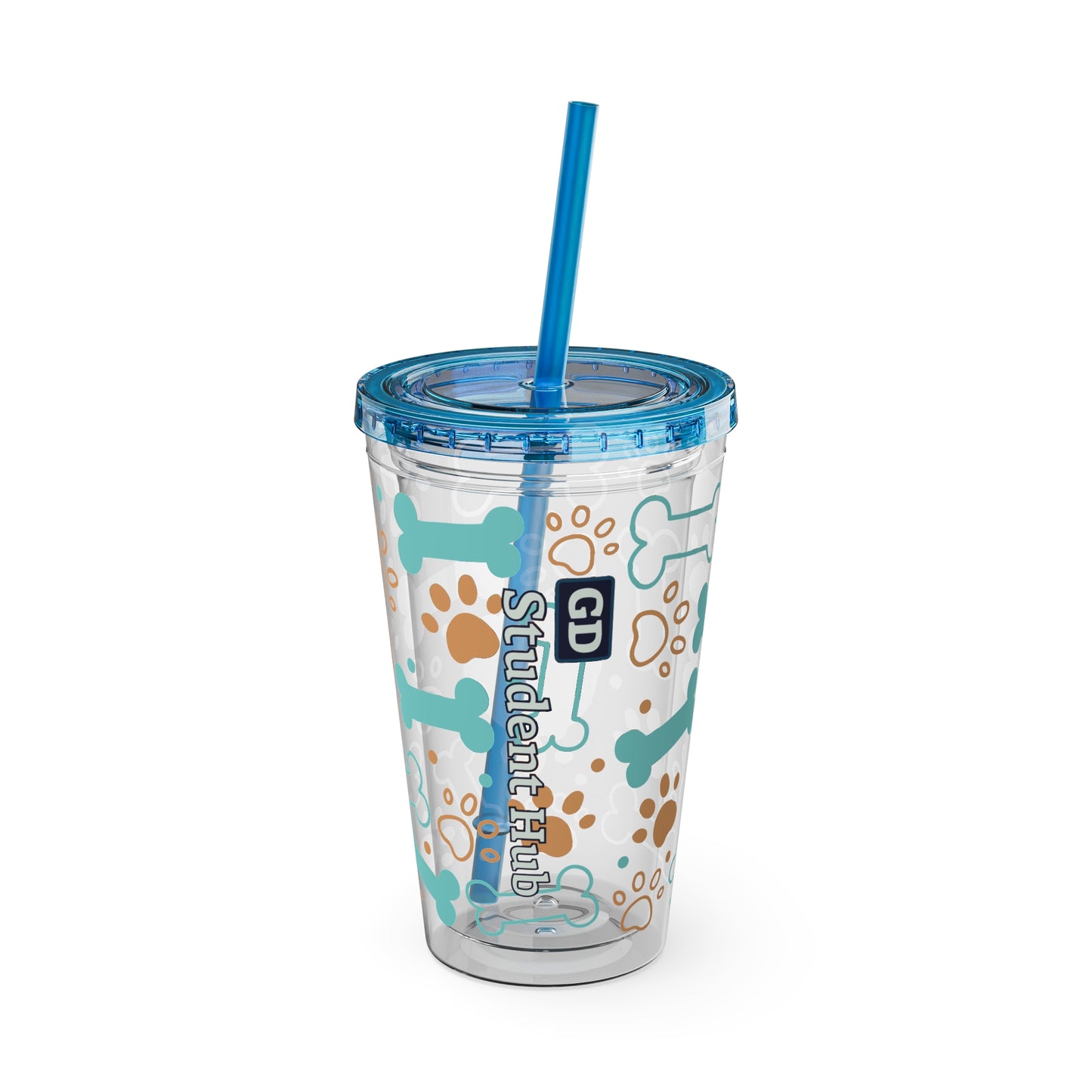 Aesthetic Insulated Tumbler with Straw – 16oz Travel Cup for Trendy Sipping