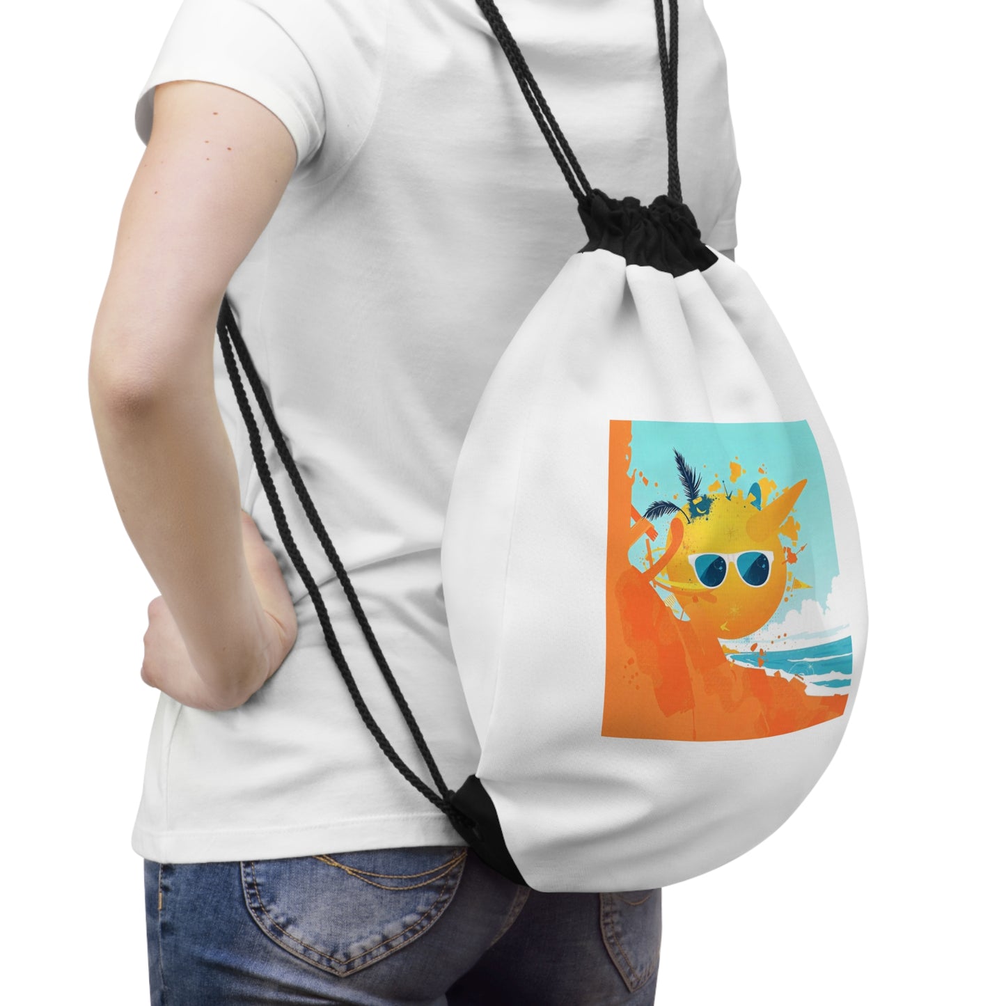 Trendy Drawstring Bag for Gym, Beach & Everyday Adventures