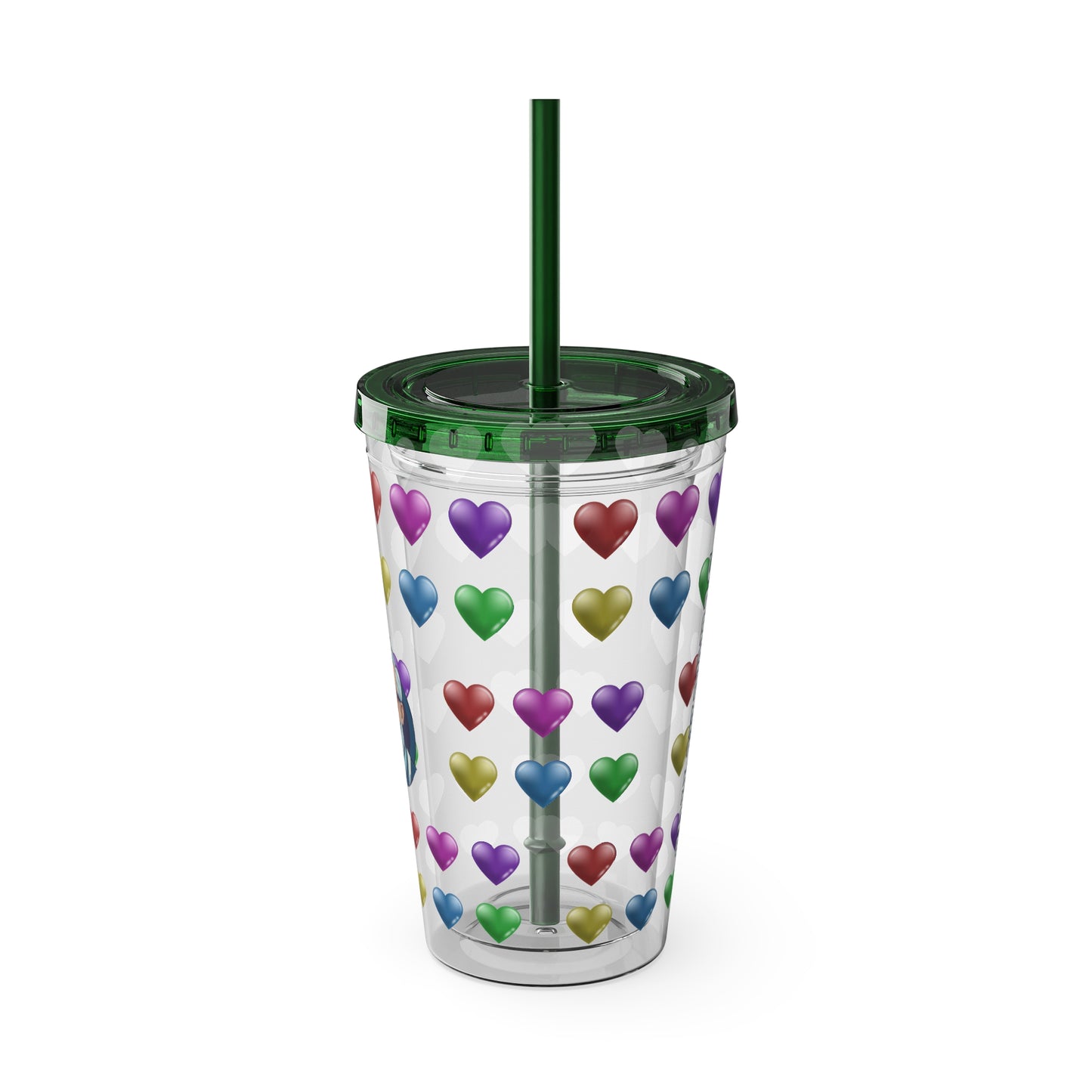 Aesthetic Insulated Tumbler with Straw – 16oz Travel Cup for Trendy Sipping