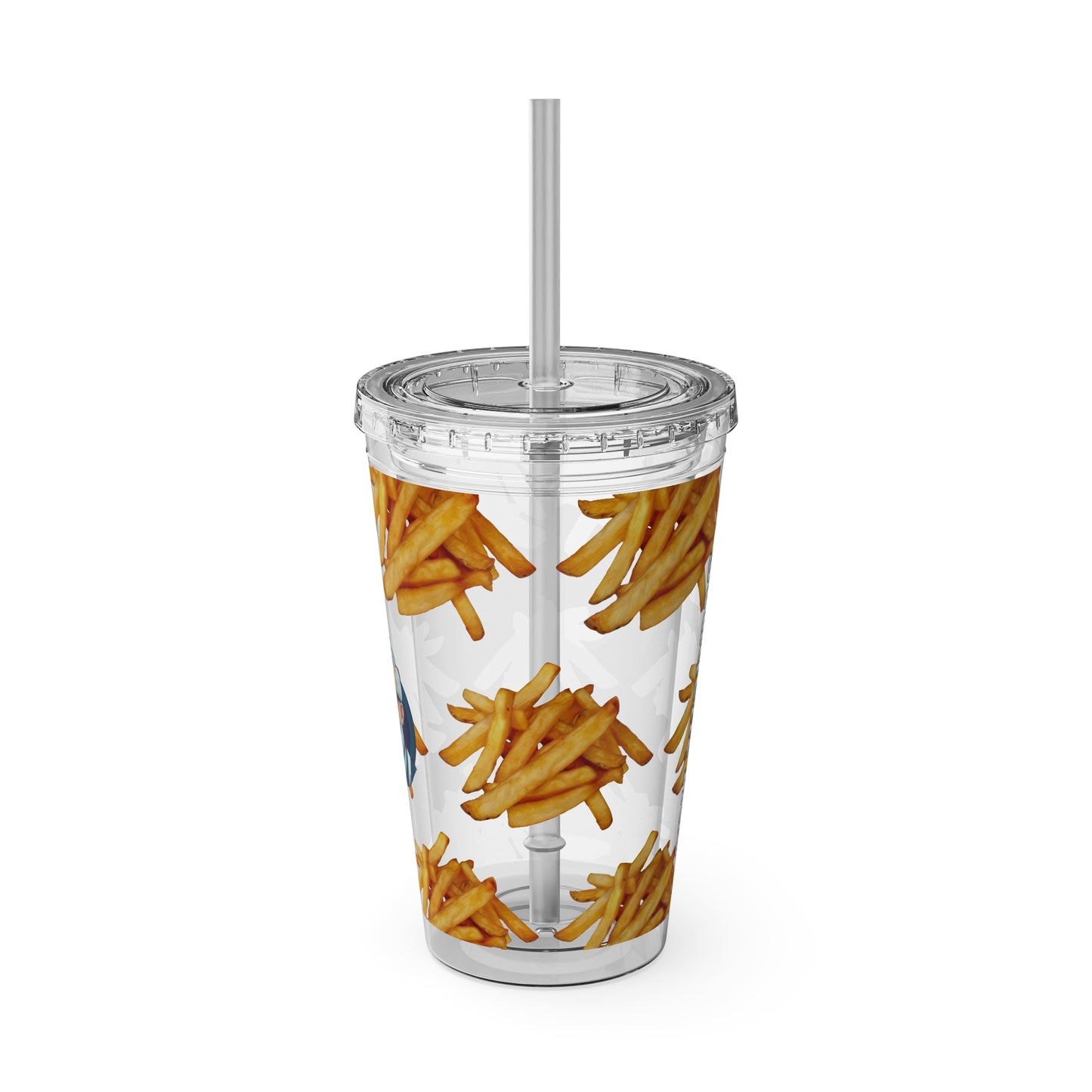 Aesthetic Insulated Tumbler with Straw – 16oz Travel Cup for Trendy Sipping