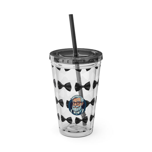 Aesthetic Insulated Tumbler with Straw – 16oz Travel Cup for Trendy Sipping