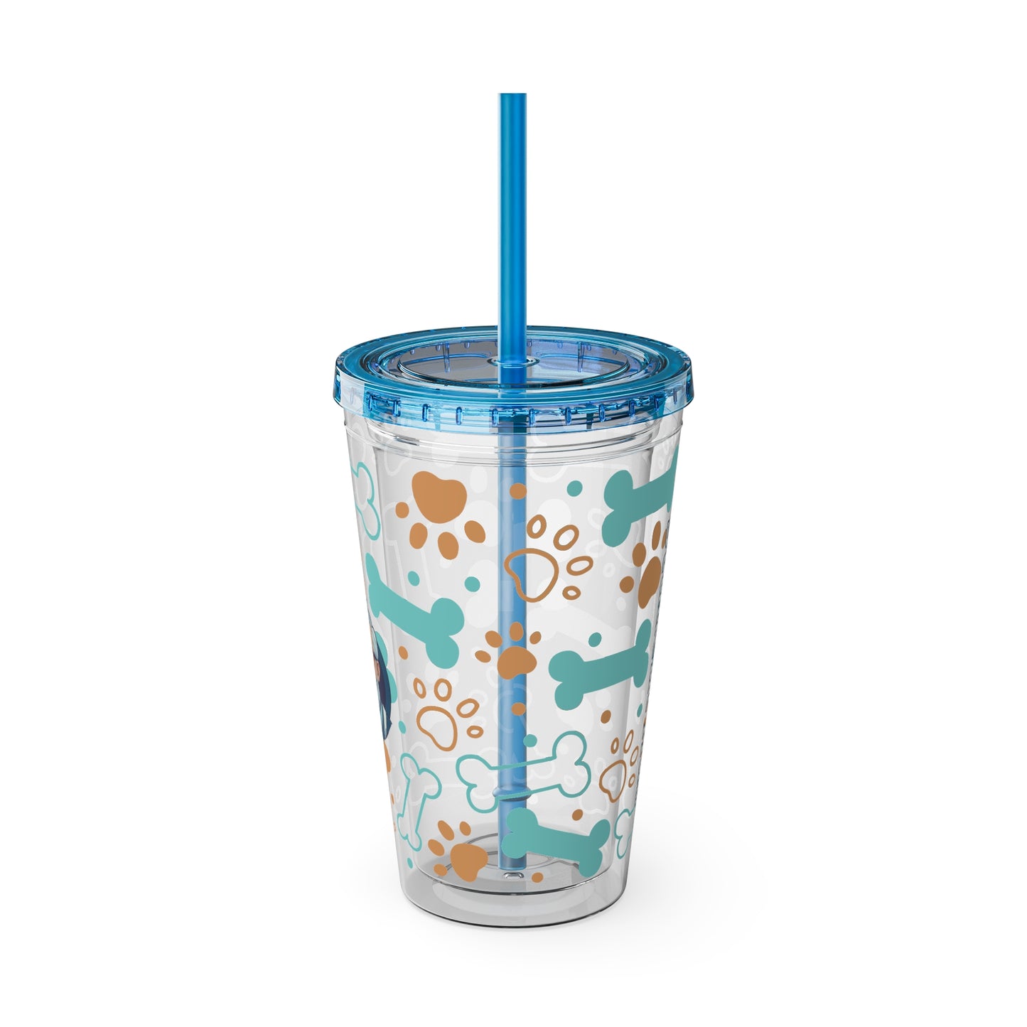 Aesthetic Insulated Tumbler with Straw – 16oz Travel Cup for Trendy Sipping