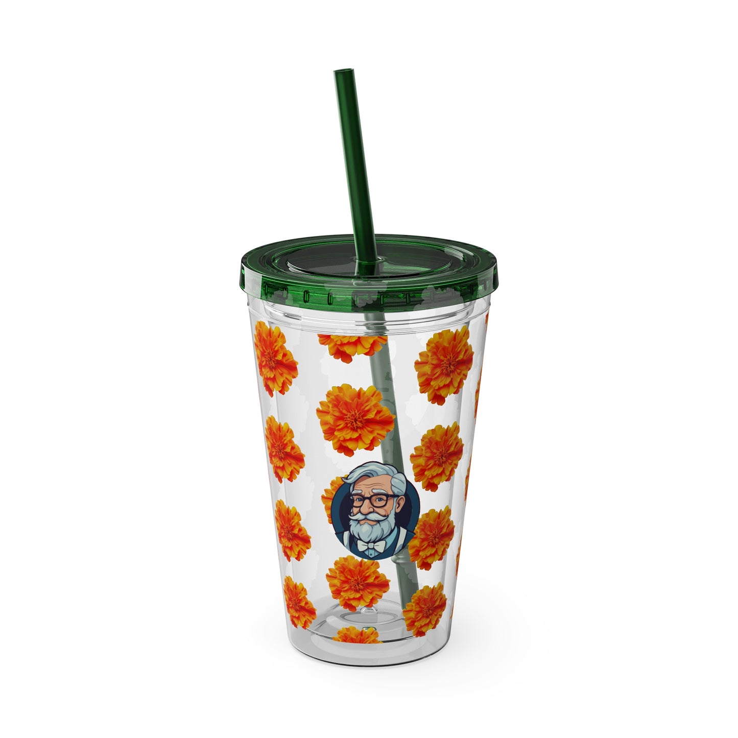 Aesthetic Insulated Tumbler with Straw – 16oz Travel Cup for Trendy Sipping