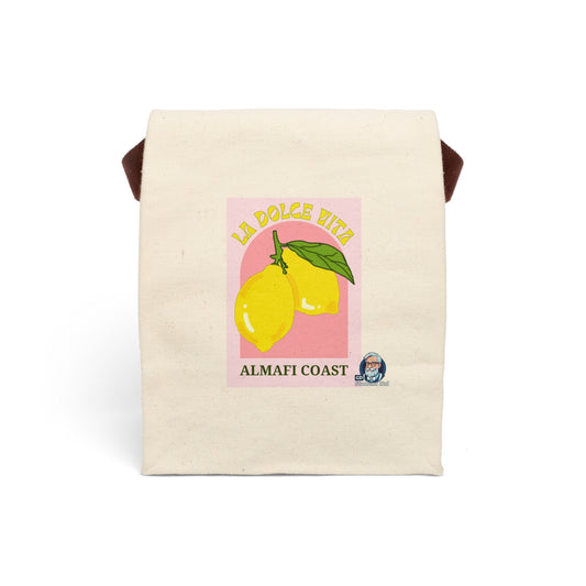 Retro Vibes: Canvas Lunch Bag with Strap