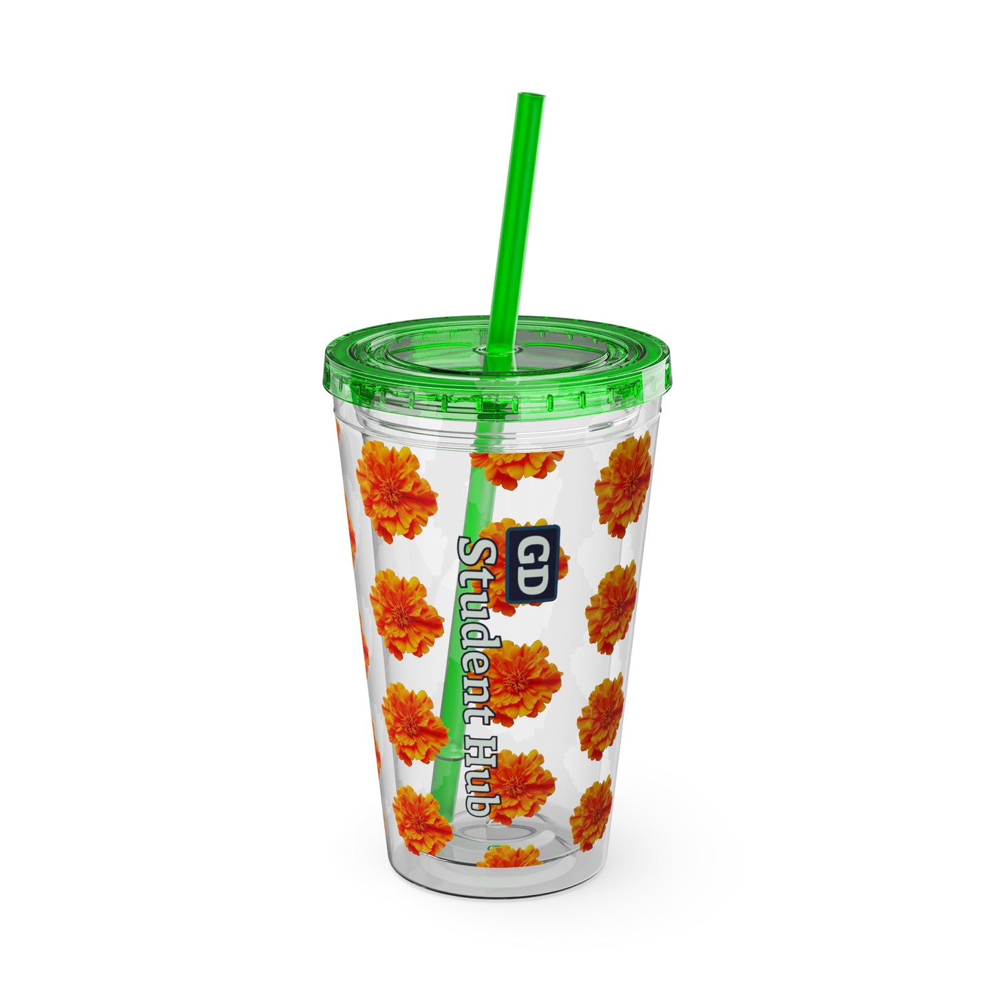 Aesthetic Insulated Tumbler with Straw – 16oz Travel Cup for Trendy Sipping