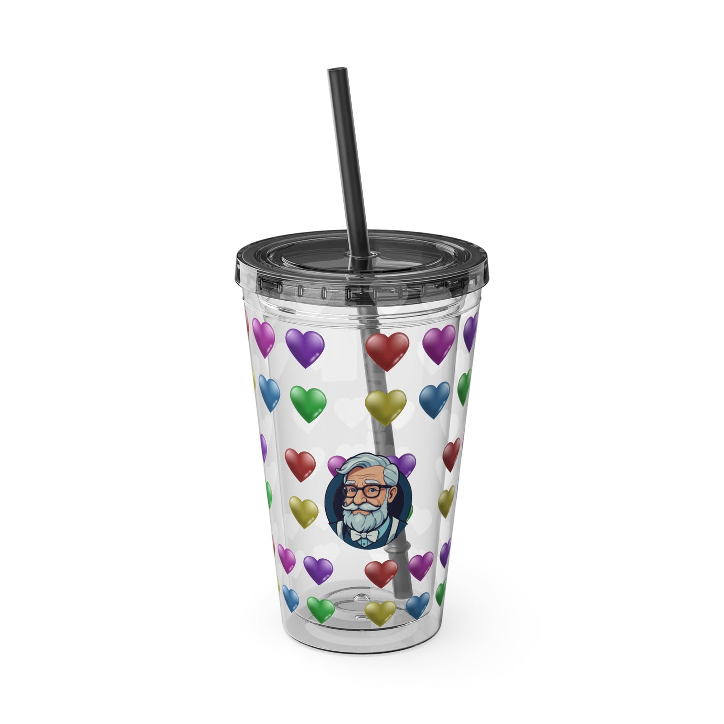 Aesthetic Insulated Tumbler with Straw – 16oz Travel Cup for Trendy Sipping