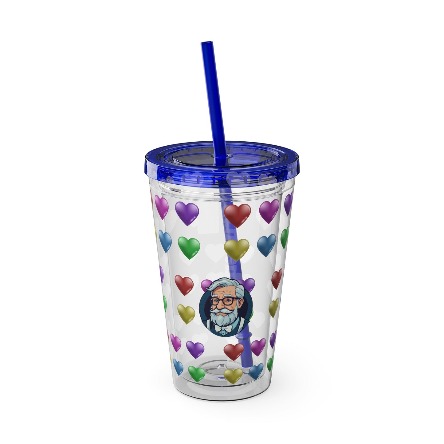 Aesthetic Insulated Tumbler with Straw – 16oz Travel Cup for Trendy Sipping