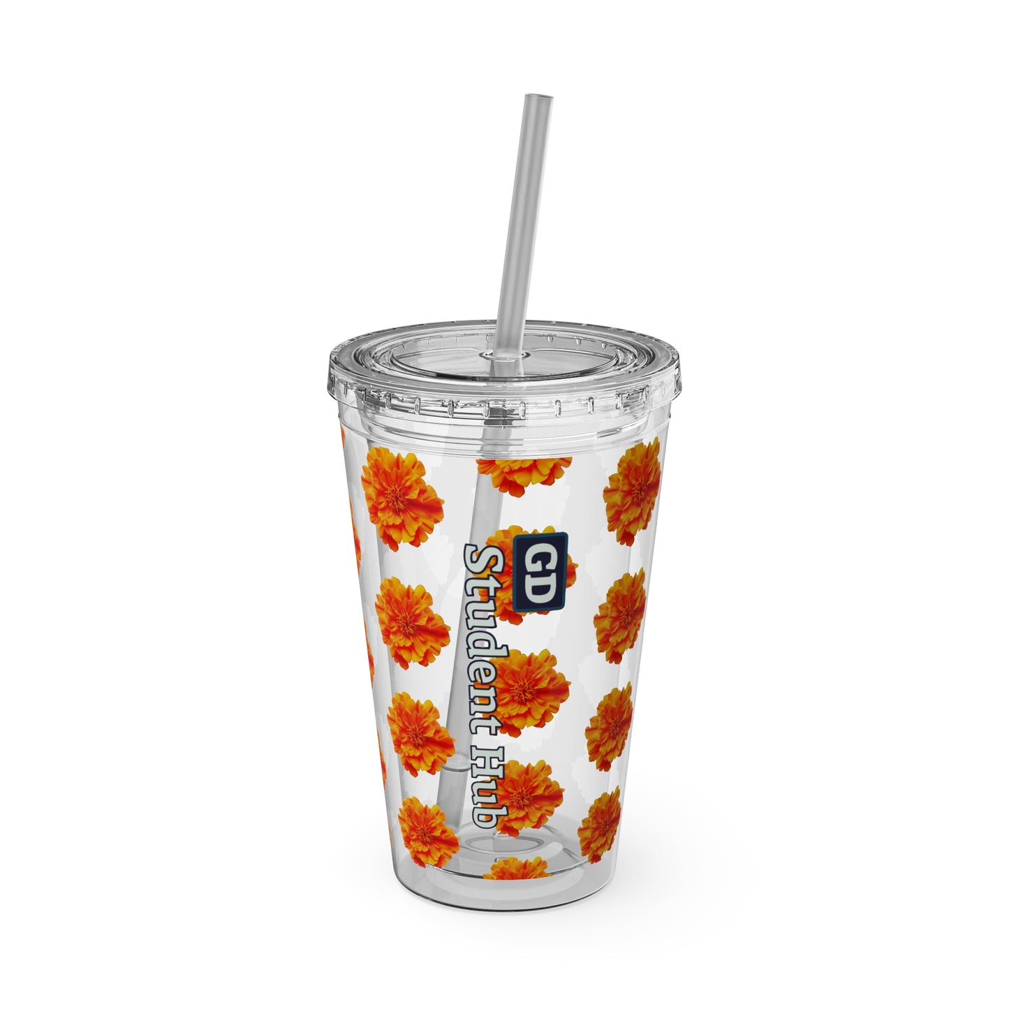 Aesthetic Insulated Tumbler with Straw – 16oz Travel Cup for Trendy Sipping